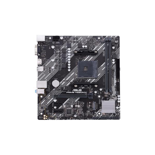 Imagen 1 del producto “Tarjeta Madre ASUS PRIME A520M-K - micro ATX, AMD, Ryzen AM4, AMD Ryzen™ 5000, 4000 G-Series y 3000 Series, M.2, Ethernet de 1 Gb, HDMI / D-Sub, SATA 6 Gbps, ”