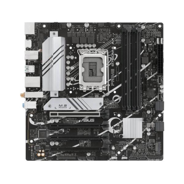 Imagen 1 del producto “Tarjeta Madre ASUS  PRIME B760M-A AX - Matx, Intel, LGA 1700, Intel® de 13a y de 12a gen, PCIe 4.0, DDR4, Wi-Fi 6, DisplayPort, HDMI dualTM, SATA 6 Gbps, Aura ”