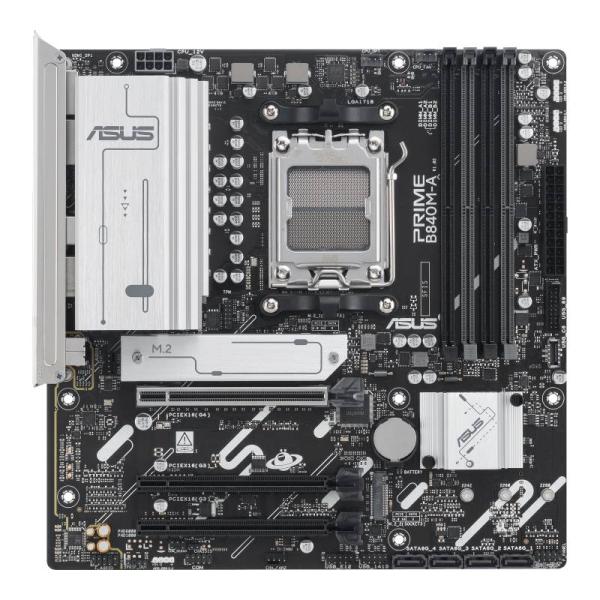 Imagen 1 del producto “MB ASUS PRIME B840M-A AMD Socket AM5 - Ryzen 9000   8000   7000 Series, Ethernet ASUS LANGuard, micro-ATX ”