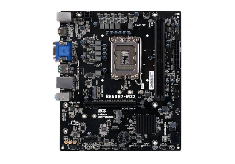 Imagen 1 del producto “Motherboard ECS B660H7-M22 - DDR4-SDRAM, 64 GB, Intel, LGA1700, Micro ATX ”