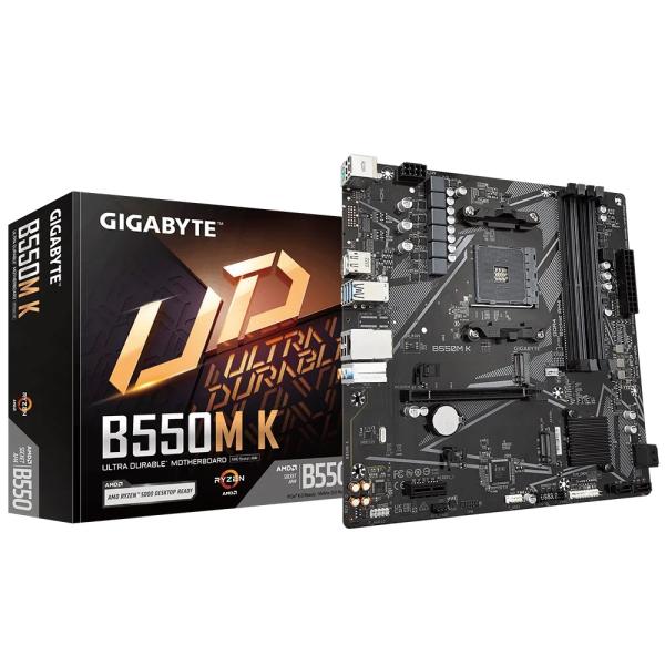 Imagen 1 del producto “Tarjeta Madre Gigabyte Micro ATX B550M K - S-AM4, AMD B550, HDMI, 128GB DDR4 para AMD ”