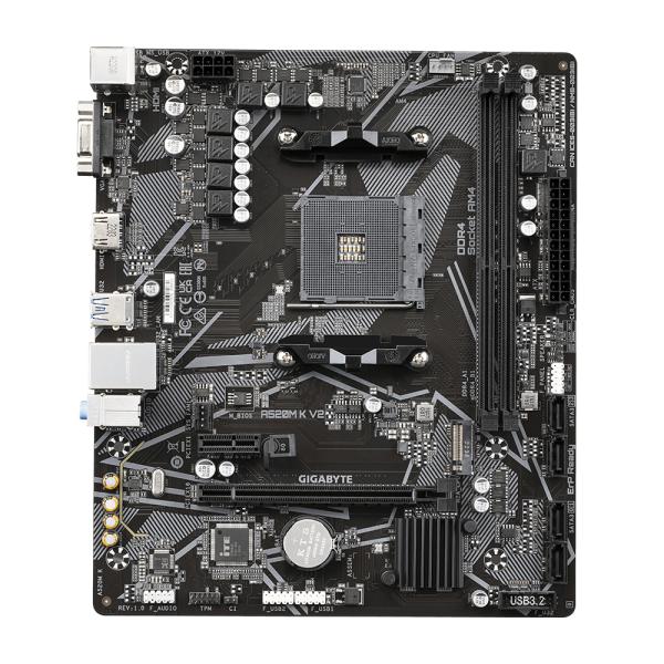 Imagen 1 del producto “Motherboard GIGABYTE A520M K - DDR4-SDRAM, 64 GB, AMD, Zócalo AM4, Micro ATX ”