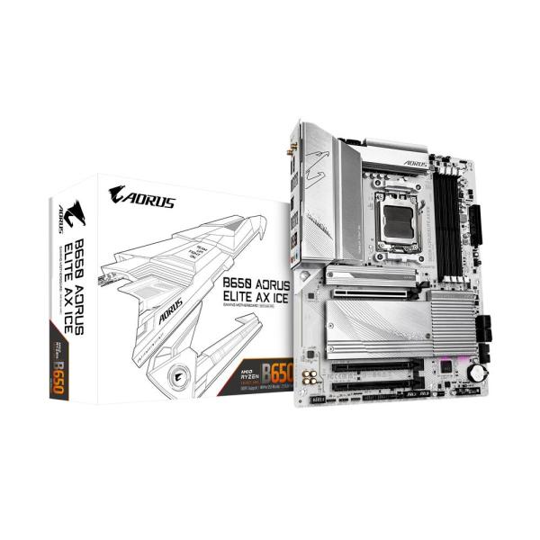 Imagen 1 del producto “Tarjeta Madre  Gigabyte ATX  B650 AORUS  ELITE AX ICE - SAM5, AMD B650, HDMI, 192GB  DDR5 para AMD ”