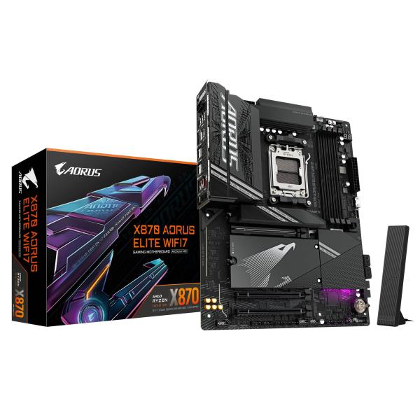 Imagen 1 del producto “Tarjeta Madre  AORUS X870 A  ELITE WIFI7 - ATX, Socket AM5, 256GB DDR5, para AMD ”