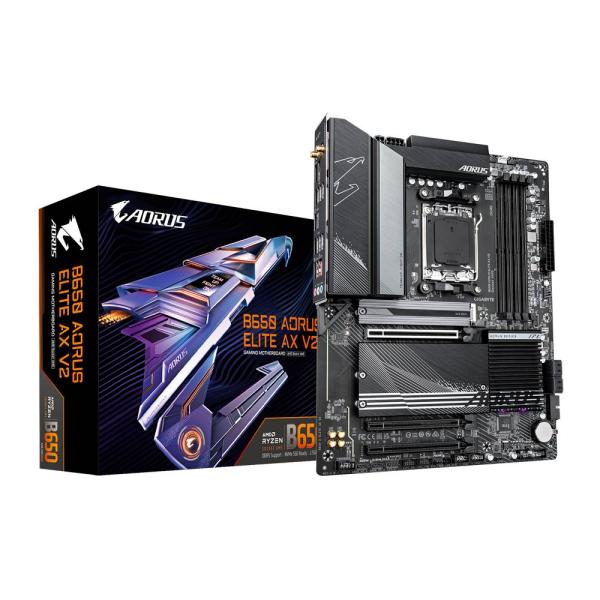 Imagen 1 del producto “TARJETA MADRE GIGABYTE ATX B650 A ELITE AX V2 DDR5 - AM5, 64 GB, PARA AMD ”