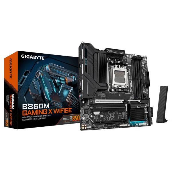 Imagen 1 del producto “Motherboards GIGABYTE B850M GAMING X WF6E - DDR5, 256 GB, AMD, Micro ATX ”