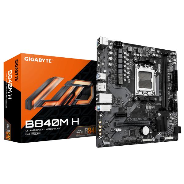 Imagen 1 del producto “TARJETA MADRE GIGABYTE MICRO ATX B840M H - DDR5, AM5, 128 GB, PARA AMD ”