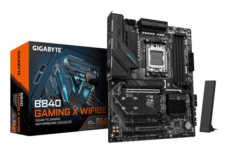 Imagen 1 del producto “TARJETA MADRE GIGABYTE ATX B840 GAMING X WF6E - DDR5, AM5, 256 GB, PARA AMD ”