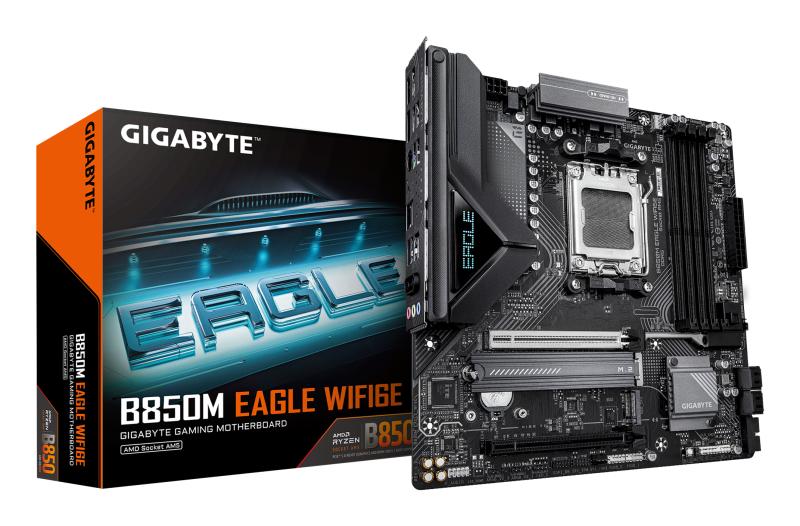 Imagen 1 del producto “TARJETA MADRE GIGABYTE ATX B850M EAGLE WF6E - DDR5, AM5, 256GB, PARA AMD ”