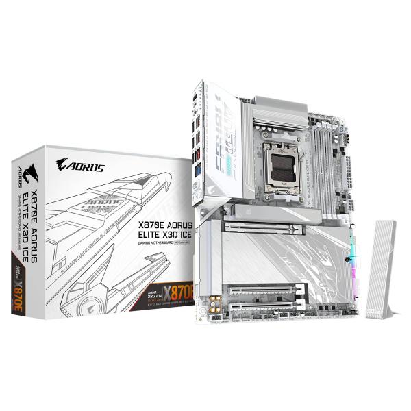 Imagen 1 del producto “TARJETA MADRE GIGABYTE ATX X870E A ELITE X ICE - DDR5, AM5, 1256 GB, PARA AMD ”