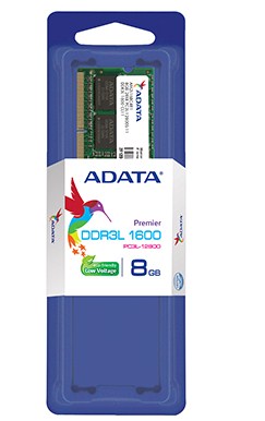 Imagen 1 del producto “Memoria RAM ADATA PC12800 - 8 GB, DDR3L, 1600 MHz, Portátil, 204-pin SO-DIMM ”