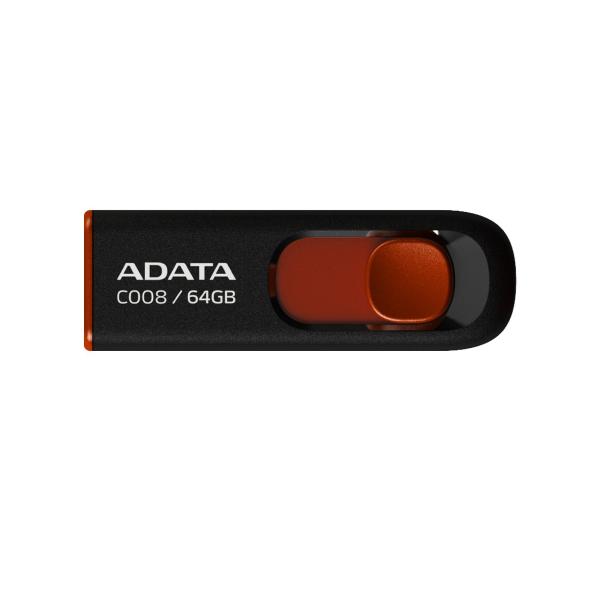 Imagen 1 del producto “Memoria USB ADATA C008 - Negro, 64 GB, USB 2.0 ”