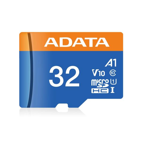 Imagen 1 del producto “Micro SD ADATA PREMIER (A1 V10) - 32 GB, 100 MB/s, 25 MB/s, Negro, Clase 10 ”