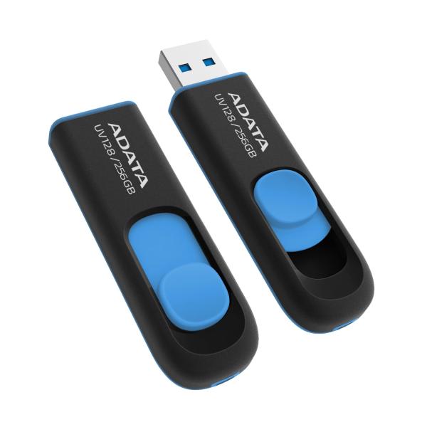 Imagen 1 del producto “Memoria USB ADATA AUV128-256G-RBE - Negro / Azul, 256 GB, USB 3.2 Gen1 ”