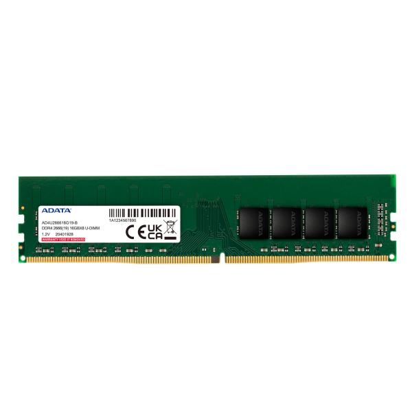 Imagen 1 del producto “Memoria Ram ADATA AD4U266616G19-SGN - 16 GB, DDR4, 2666 MHz, UDIMM ”