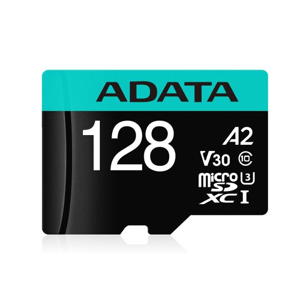 Imagen 1 del producto “Micro Secure Digital ADATA microSDXC/SDHC UHS-I U3 V30 128GB Clase 10 (A2) - Velocidad de lectura / escritura 100/85 (MB/s) ”