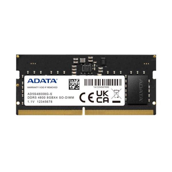Imagen 1 del producto “Memoria RAM ADATA AD5S48008G-S - 8 GB, DDR5, 4800MHz, SO-DIMM ”