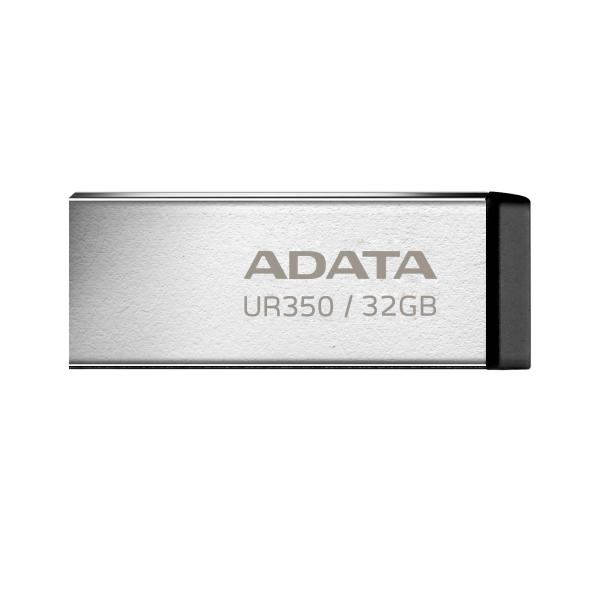Imagen 1 del producto “Memoria USB de 32GB UR350 3.2 Gen 1 (retrocompatible 3.0 y 2.0) - diseño elegante sin tapa. Color Metálico, negro. UR350-32G-RSR/BK ”