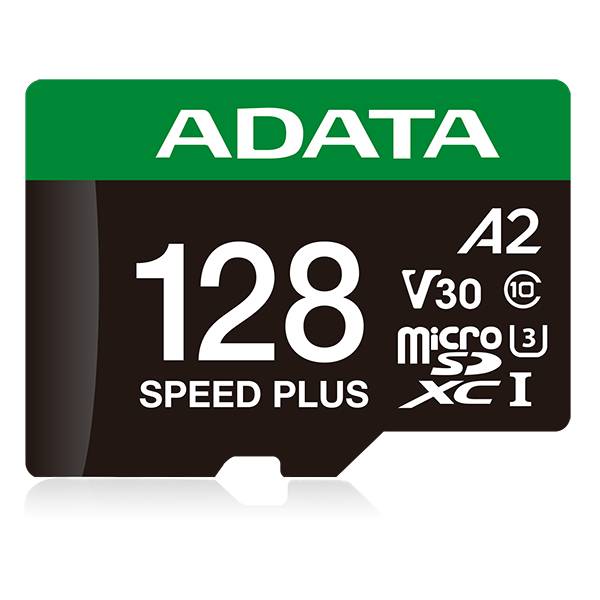 Imagen 1 del producto “Micro Secure Digital ADATA SPEED PLUS microSDXC UHS-I U3 Clase 10 - SD 6.0, V30 128GB Clase 10 (A2), Velocidad de lectura / escritura 180/160 MB/s UD128GUI3 ”