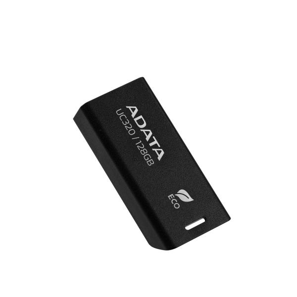 Imagen 1 del producto “Memoria USB de 128GB UR320 3.2 Gen 1 (retro compatible 3.0 y 2.0) - diseño material reciclado sin tapa. Color negro. UC320-128G-RBK/BK ”