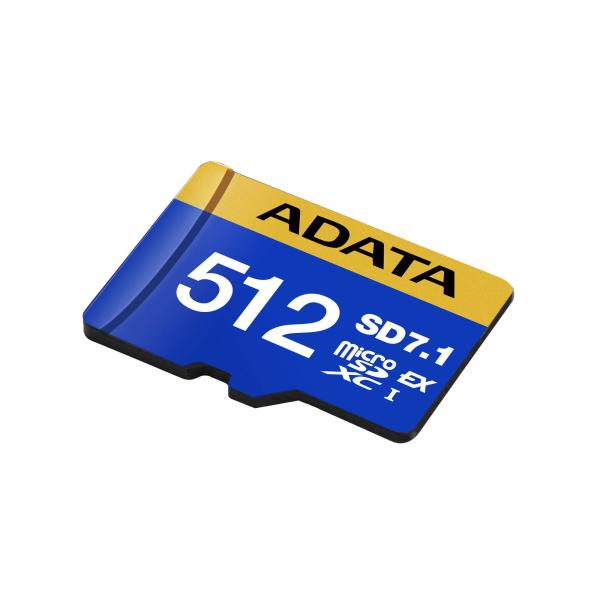 Imagen 1 del producto “MicroSDXC ADATA - 512GB SD7.1 Express UHS-I U3 V30, Clase 10 (A2), PCIe Gen3 x1, Velocidades de lectura y escritura de hasta 800/700 MB/s UD512GEX3L1-C ”