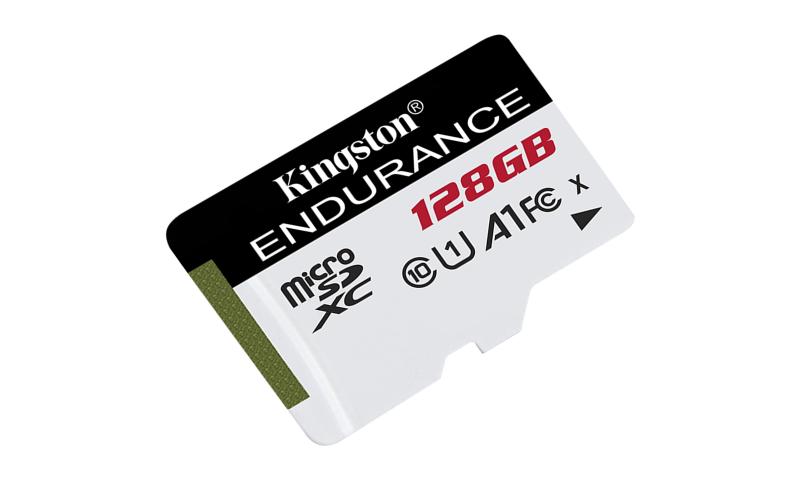 Imagen 1 del producto “MEMORIA MICROSD KINGSTON HIGH ENDURENCE 128GB R.95MB/S W.45MB/S CL10 UHS-I U1 V10 A1 - ”