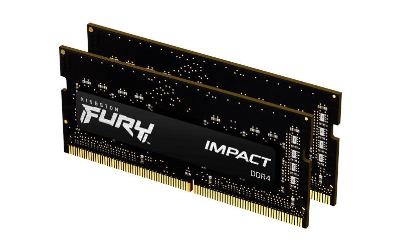 Imagen 1 del producto “MEMORIA RAM KINGSTON FURY IMPACT SODIMM DDR4 32GB (2x16GB) 3200MT/S CL20 1RX8 1.2V (KIT OF 2) - ”