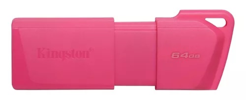 Imagen 1 del producto “MEMORIA USB KINGSTON DATATRAVELER EXODIA M 64GB 3.2 GEN 1 RETRÁCTIL ROSA NEON - ”