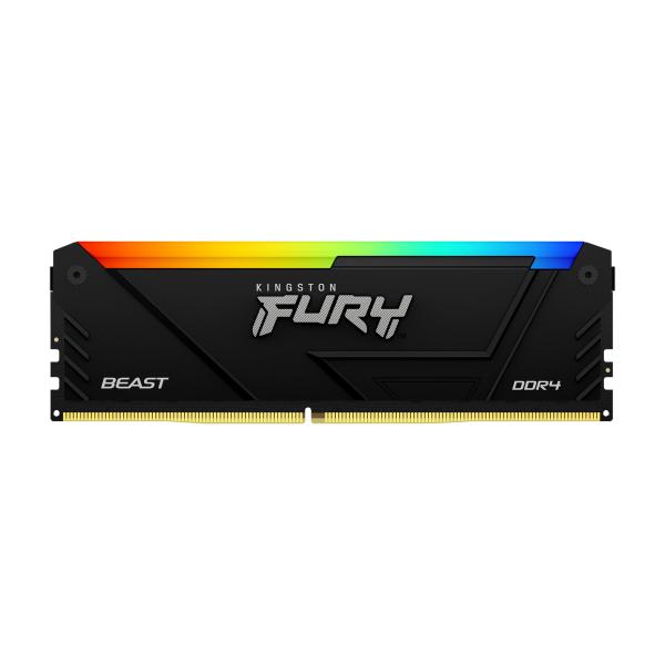 Imagen 1 del producto “MEMORIA RAM KINGSTON FURY BEAST BLACK XMP RGB DIMM DDR4 32GB 3200MT/S CL16 2RX8 1.35V - ”