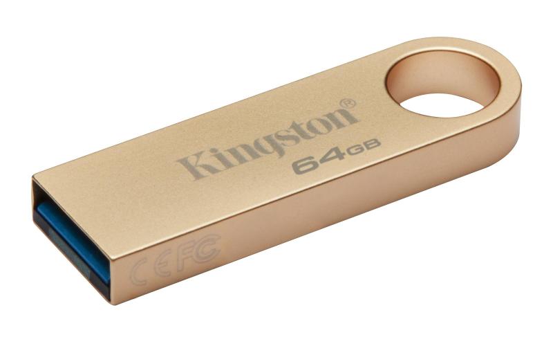 Imagen 1 del producto “MEMORIA USB KINGSTON DATATRAVELER SE9 G3 64GB 3.2 GEN 1 METÁLICA ORO - ”