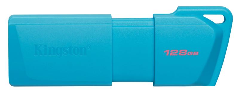Imagen 1 del producto “MEMORIA USB KINGSTON DATATRAVELER EXODIA M 128GB 3.2 GEN 1 RETRÁCTIL AQUA-AZUL NEON - ”