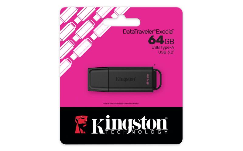 Imagen 1 del producto “MEMORIA USB KINGSTON DATATRAVELER EXODIA 64GB 3.2 GEN 1 - ”