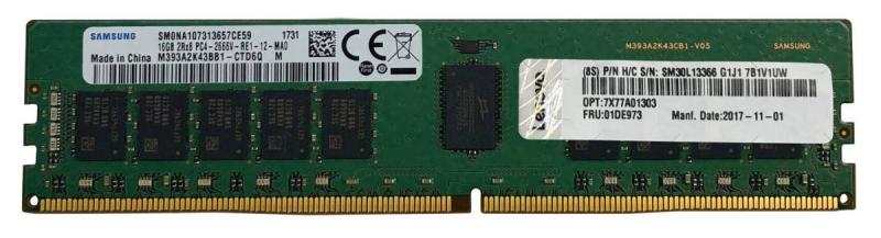 Imagen 1 del producto “Memoria Lenovo ThinkSystem ThinkSystem 16GB TruDDR4 2933 MHz (1Rx4 1.2V) RDIMM Compatible con ST550 - SR630, SR650 no aplica para V2 ”