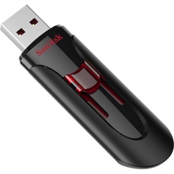 Imagen 1 del producto “Memoria USB SanDisk Cruzer Glide - 64GB, USB 3.0, Negro/Rojo ”