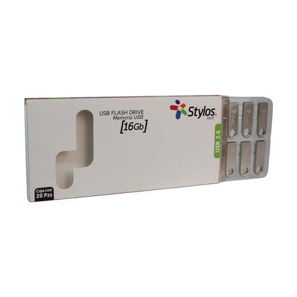 Imagen 1 del producto “Paquete 20 USB 16GB Metálico STYLOS STUSB2016 - ”