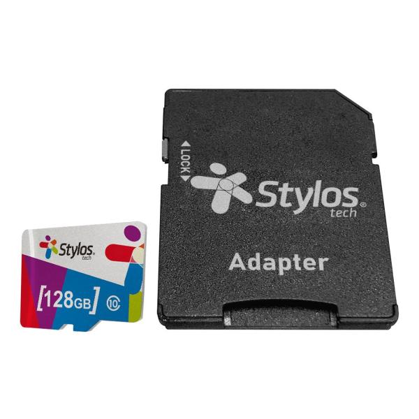 Imagen 1 del producto “Memoria Stylos MicroSD 128GB UHS1 Clase 10 con adaptador Negro - ”