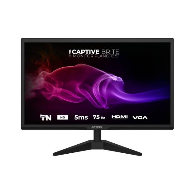 Imagen 1 del producto “Monitor ACTECK AC-939409 - 19.5 pulgadas, 250 cd / m², 1600 x 900 Pixeles, 5 ms, Negro ”