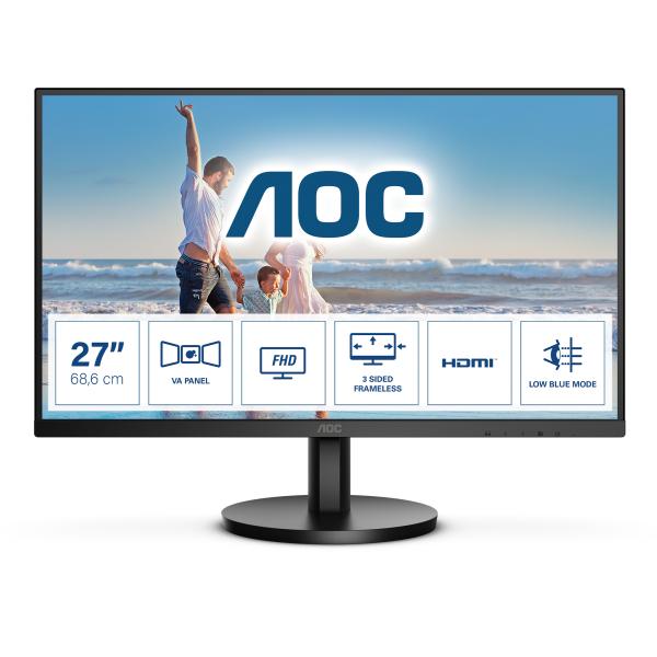 Imagen 1 del producto “Monitor AOC Modelo 27B3HM Brillo 250 cd/m2 (Typical) Tiempo de respuesta 4ms (DCR) - ”