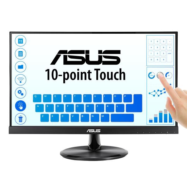 Imagen 1 del producto “Monitor ASUS VT229H - táctil, 22 (21.5 visibles) FHD (1920x1080), con 10 puntos, IPS, ángulo de visión de 178°, Flicker free, Low Blue Light, sin marco ”