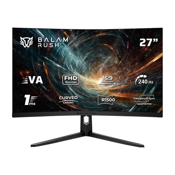 Imagen 1 del producto “Monitor Curvo Gaming HYPER ORBIT MHO27Y  Panel VA - 27 Pulgadas Curvo, Resolución:1920x1080  FHD 1500R Frecuencia: 240 Hz ”