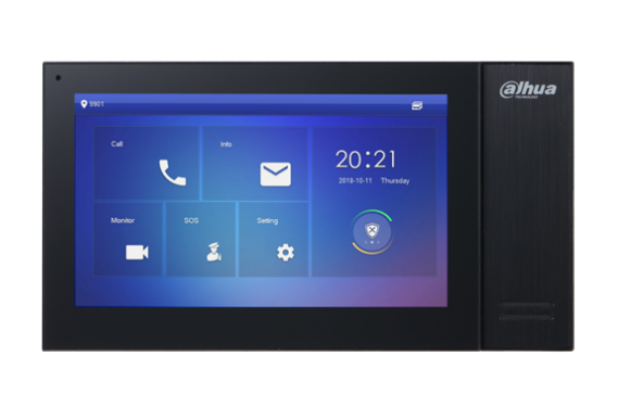 Imagen 1 del producto “DAHUA VTH2421FB-P - Monitor IP táctil de 7 Serie Pro - con 8GB de memoria, PoE, ranura MicroSD, 6 e/s de alarma, y hasta 9 monitores adicionales ”