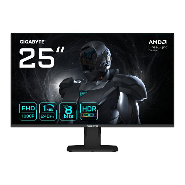 Imagen 1 del producto “MONITOR GAMER GIGABYTE GS25F2A - 24.5 PULGADAS, PLANO, NEGRO, 1920 x 1080 (FHD), 2 HDMI, DISPLAYPORT ”