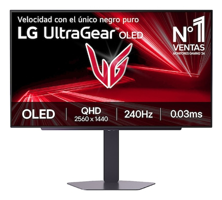 Imagen 1 del producto “Monitor Gaming LG 27GX704A-B - 27 pulgadas, 2560 x 1440 Pixeles, .03 ms, OLED, 240 Hz ”