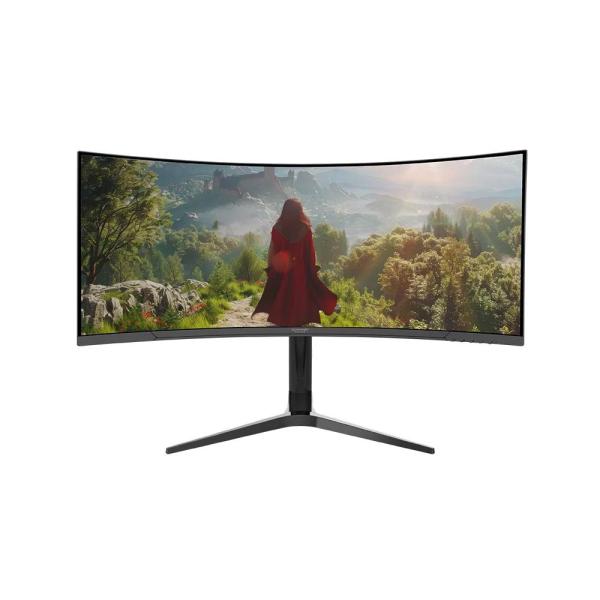 Imagen 1 del producto “Monitor Curvo Oasis 34 NA-0645 Panel VA Gaming - WQHD 3440 × 1440, 180 Hz, respuesta de 1 ms, Adaptive Sync, bocinas integradas y curvatura 1500R. ”