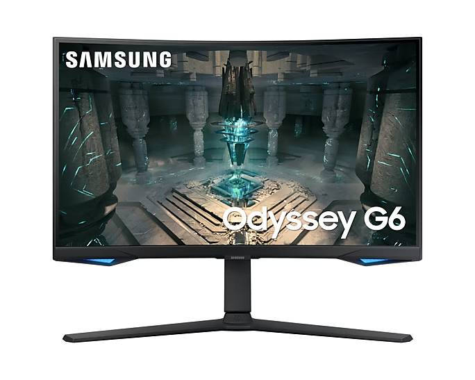 Imagen 1 del producto “Monitor Samsung 27 pulgadas - Odyssey G6, QHD, 2560 x 1440, Gamer, Curvatura 1000R, SMART, 240Hz, 1ms, LS27BG650ELXZX ”