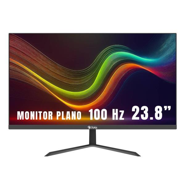 Imagen 1 del producto “Monitor Stylos 23.8 Stylos SMOT7 Flat Panel LED HD 100Hz 5ms 1xVGA + 1xHDMI + Vesa 100x100mm Negro - ”
