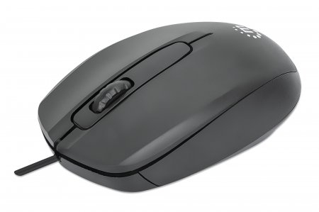Imagen 1 del producto “190190 Mouse USB óptico con cable - tres botones con rueda de desplazamiento, 1000 ppp, ambidiestro, cable de 1 m, negro, 3 años de Garantia. ”
