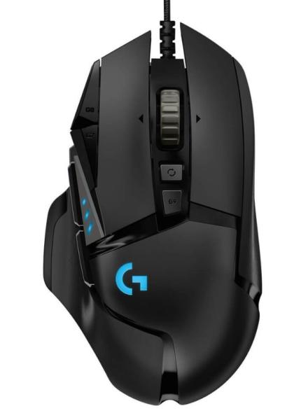 Imagen 1 del producto “Mouse Alámbrico LOGITECH G502 HERO - Negro, 11, Alámbrico, Óptico, 16000 DPI ”