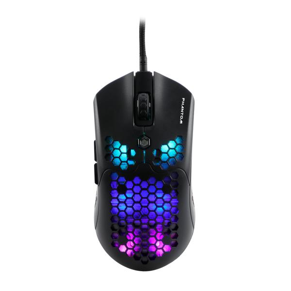 Imagen 1 del producto “Mouse Gamer Naceb Technology Phantom - 6 Botones + Scroll, USB, 400-10000 DPI, Iluminación RGB, Sensor PAW3325, Cable Reforzado 1.8mts ”