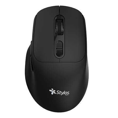 Imagen 1 del producto “Mouse Inalambrico Recargable Stylos 1 - 600 Dpi 3 Niveles 6 Botones Conexion USB Nano 2.4Ghz Negro. STPMOI8B ”